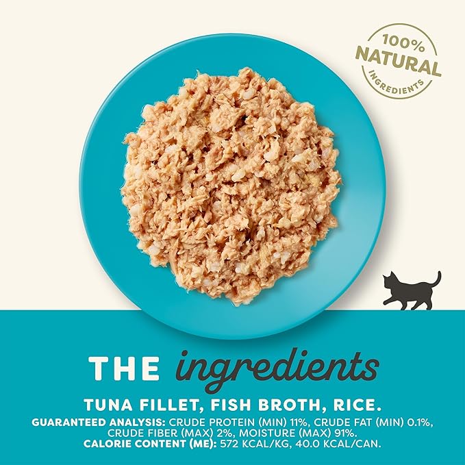Applaws Natural Wet Kitten Food, Limited and Natural Ingredients, High Protein with No Artificial Additives, Tuna Fillet in Broth (6 x 2.47oz Cans)