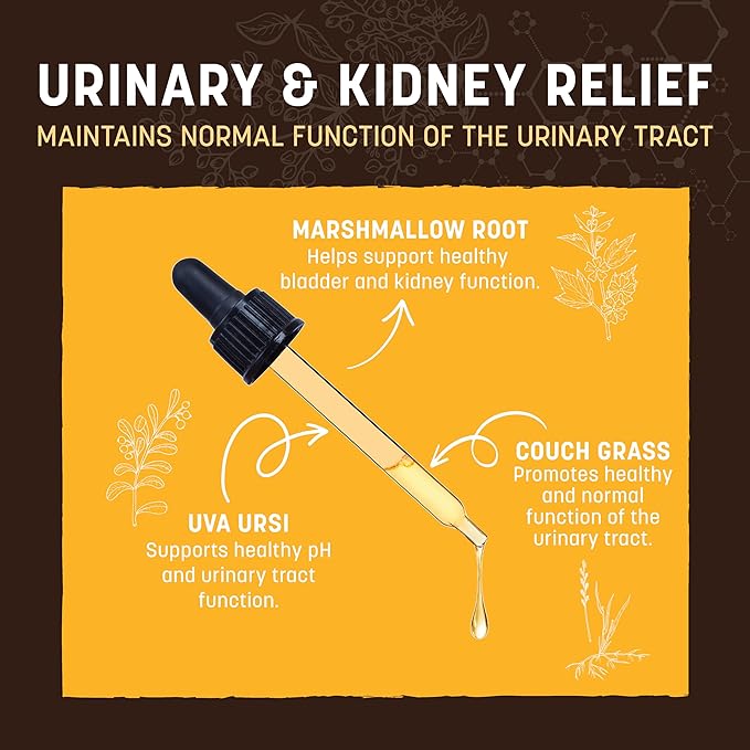 Earth Animal Apothecary Liquid Supplement - Urinary & Kidney Relief Herbal Remedies for Dogs & Cats - 2 fl oz