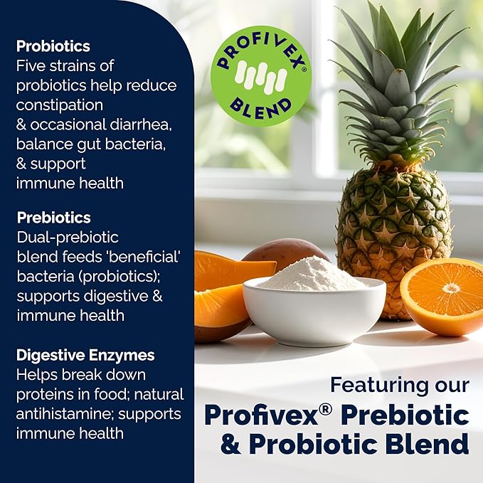 Vetnique Glandex Daily Probiotics for Dogs with Prebiotics to Support Gut Health with Fiber and Digestive Enzymes, Dog Probiotic Chews or Powders (60ct Chews, Bacon Chews)
