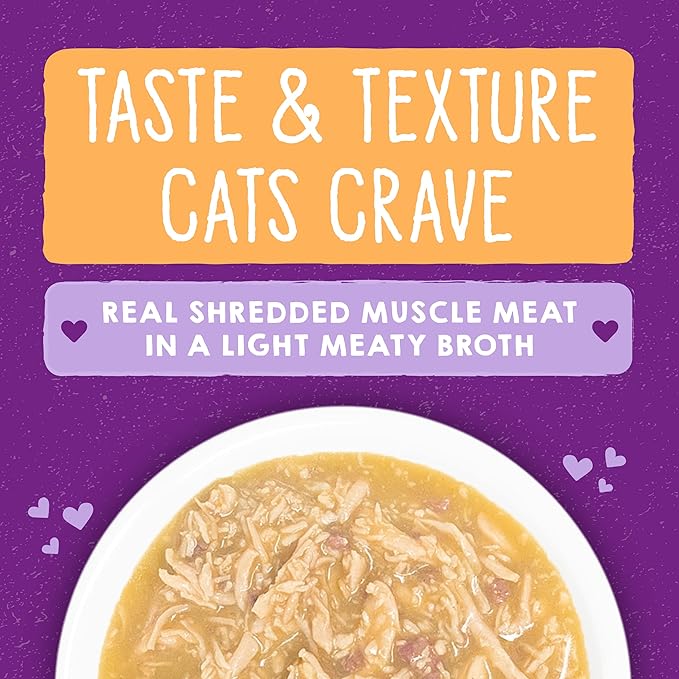 Stella & Chewy's Carnivore Cravings Savory Shreds - Wet Cat Food - High-Moisture Formula with Premium Cage-Free Chicken & Grass-Fed Beef - Perfect for Picky Eaters - 5.2 oz, 8 Count