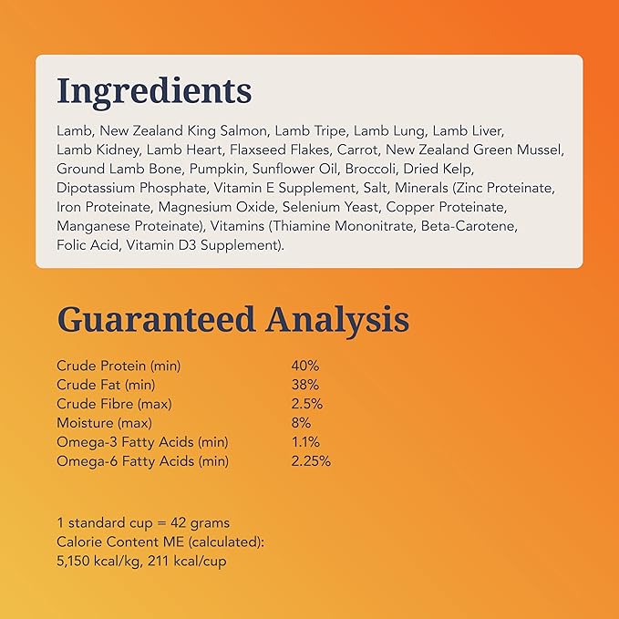 K9 Natural - Grain Free Freeze Dried Dog Food Topper - Lamb & Salmon, 3.5oz