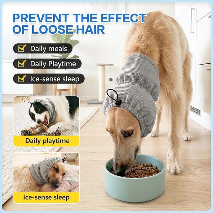 Dog Nets - Adjustable Elastic Comfortable Non Slip | Pet Supplies with Dog Ear Wrap for Puppies Small Medium Large Breeds Indoor