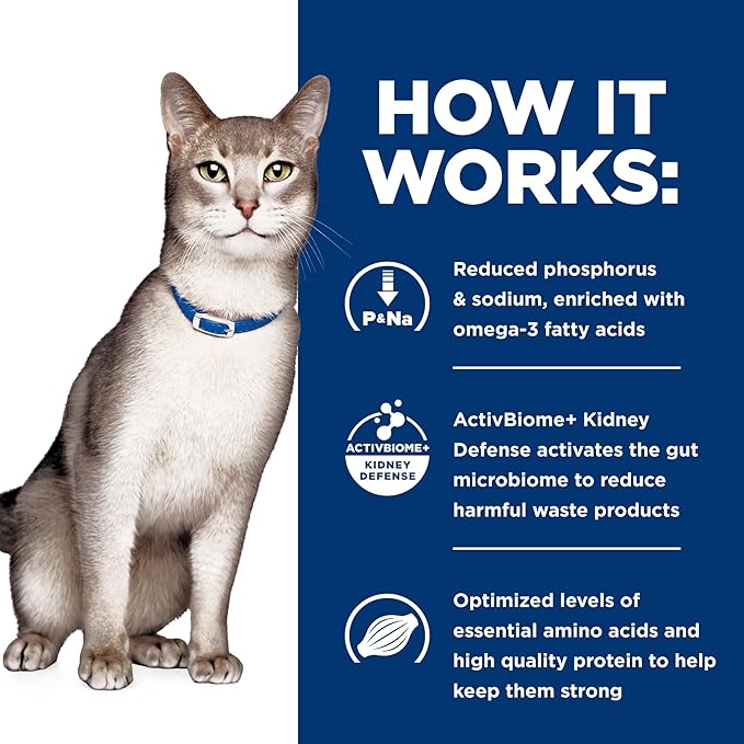 Hill's Prescription Diet k/d Kidney Care + Mobility Wet Cat Food, Veterinary Diet, Chicken & Vegetable Stew, 2.9 oz. Cans, 24-Pack