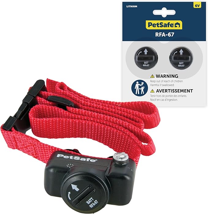 PetSafe Deluxe UltraLight Receiver Collar with 2 Replacement Collar Batteries - Waterproof & Battery Operated Adjustable Invisible Boundary Training Collar - For Dogs Older Than 6 Months Weighing 8lb+