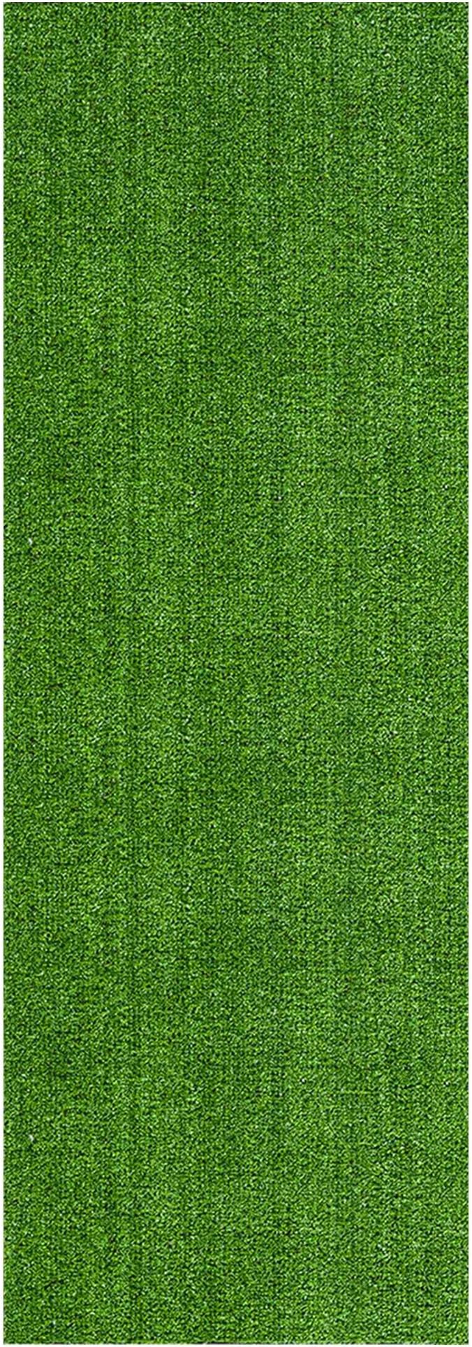 Sweet Home Stores Artificial Faux Grass Runner Rug 3x25 Indoor/Outdoor with Drainage Holes, Customizable Runner Rug for Backyard, Patio, Garage Rug, 2'7" x 25'
