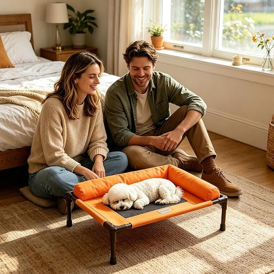 Consistent Dog Bed - 66x17x45cm Pet Elevated Rest Nest, Puppy Moisture-Resistant Bed | moisturee-prooff Pet Supplies for Camping Patio Indoor Backyard Outdoor Beach Living Room Balcony Bedroom