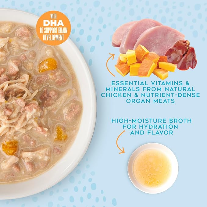 Tiki Dog Baby Whole Foods Wet Cat Food, Chicken & Chicken Liver, 3 oz. Cup (4 Count)