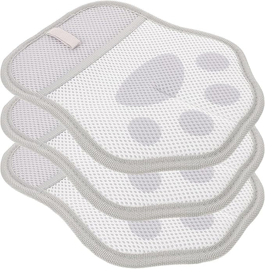 GANAZONO 3pcs Electrostatic Pet Hair Removal Gloves, Efficient Grooming Mitts for Cats and Dogs, Gray Pet Hair Remover Gloves for Indoor Shedding and Cleaning