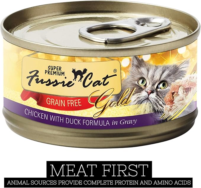 Fussie Cat Super Premium Chicken & Duck Formula in Gravy Grain-Free Wet Cat Food 2.82oz, case of 24