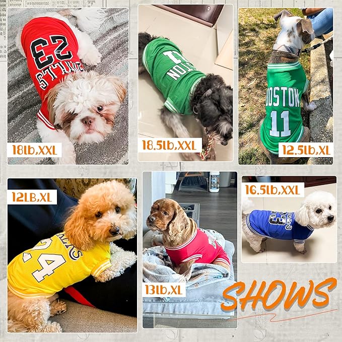Dog Clothes Basketball Mesh Breathable T-Shirt,Pet Clothes Puppy Sportswear Spring/Summer Fashion Dog Shirt. (Red, XX-Large)