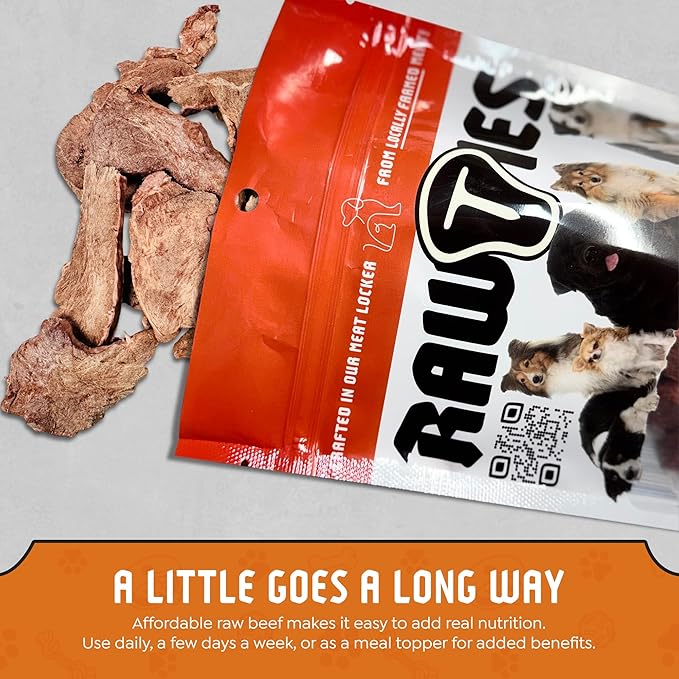 Premium Freeze-Dried Raw Beef Heart for Dogs – 100% USA-Sourced Raw Meat Dog Food – Grain-Free, No Fillers, High Protein Nutrition for Small & Large Breeds, 4 Pack