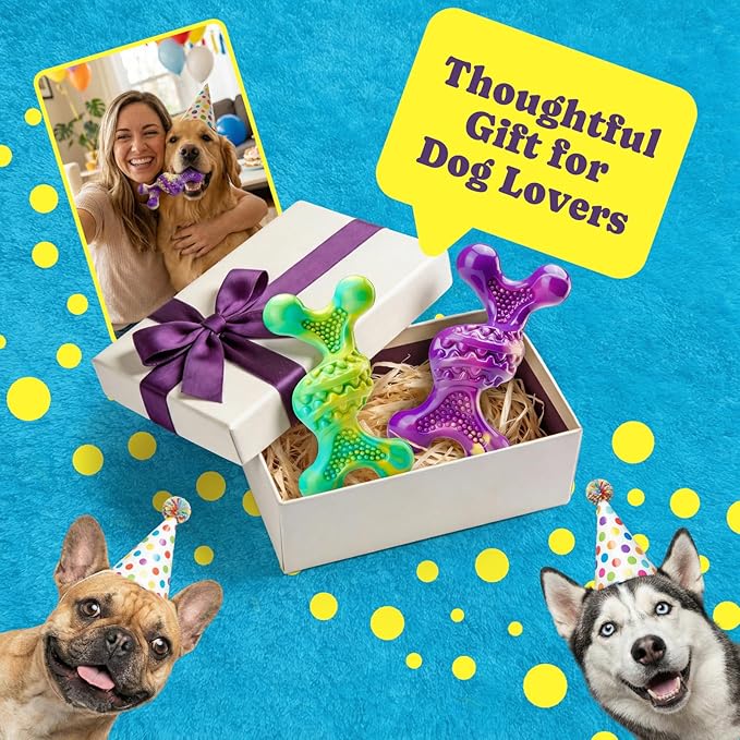 Dog Toys for Aggressive Chewers: Larger Size, Weighing 400g, 2 Pack Tough Dog Toy for Medium & Large Dogs Weighing 20-70 lbs, Indestructible Dog Chew Toys