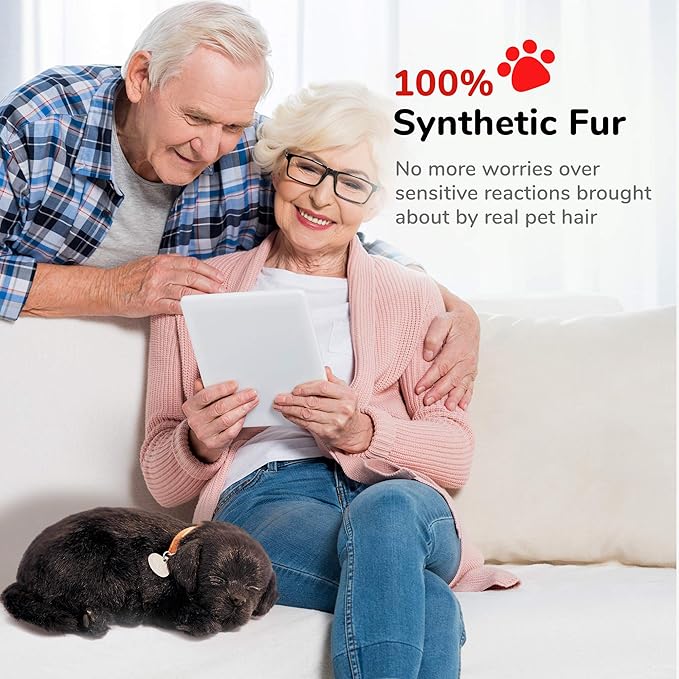 Perfect Petzzz - Original Petzzz Black Lab, Realistic, Lifelike Stuffed Interactive Pet Toy, Companion Pet Dog with 100% Handcrafted Synthetic Fur