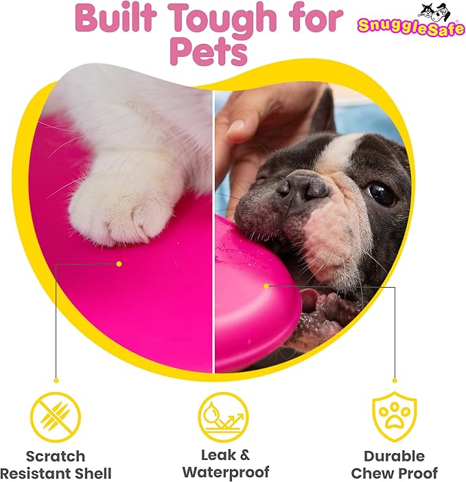 SnuggleSafe Original Microwave Heat Pad for Pets - Chew Proof, Water Resistant Heating Disc for Dogs, Cats, Rabbits, Guinea Pigs and Small Animals - Up to 10 Hours Warmth