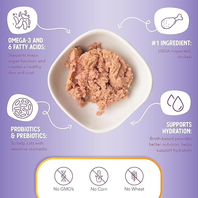 Health Extension Chicken Recipe Grain-Free Wet Cat Food, 2.8 Oz – Fortified with Essential Proteins, Key Vitamins & Minerals, Supports Overall Health, Daily Nutrition (Pack of 24)