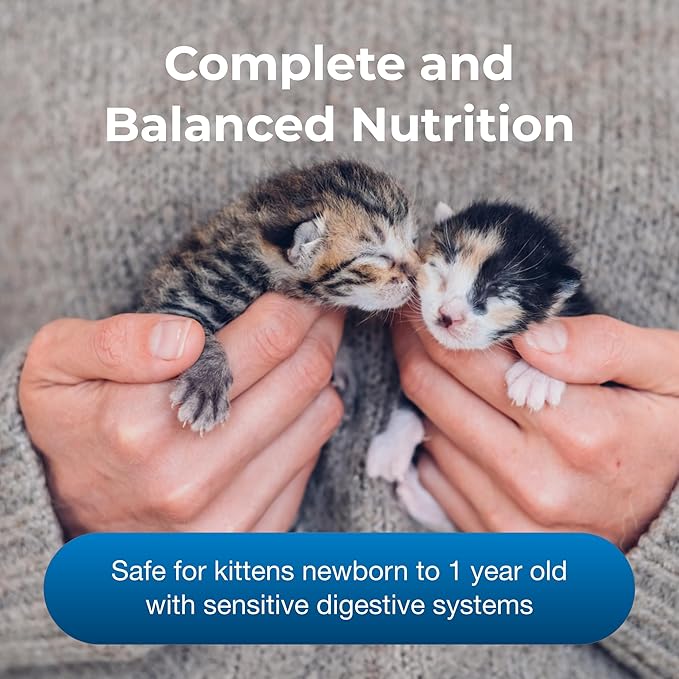 PetAg KMR Goat’s Milk Kitten Milk Replacer Liquid - 16 oz - Resealable - Ready-to-Feed Kitten Formula with Vitamins for Newborn Kittens to 1 year - Easy to Digest - Storable & Portable