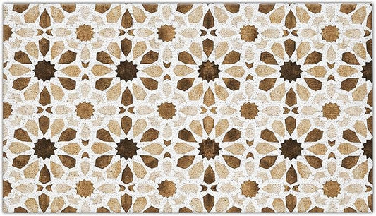 Brown Floral Boho Outdoor Door Mat Doormat, Brown Floral Boho Welcome Door Mats Doormat Outdoor Indoor Entrance, Indoor Door Mats for Entryway, 24x36 Inch
