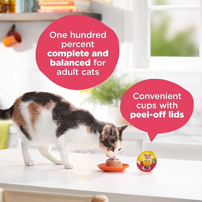 Meow Mix Paté in Gravy Wet Cat Food with Real Chicken & Beef, 2.75 Ounce (Pack of 12)