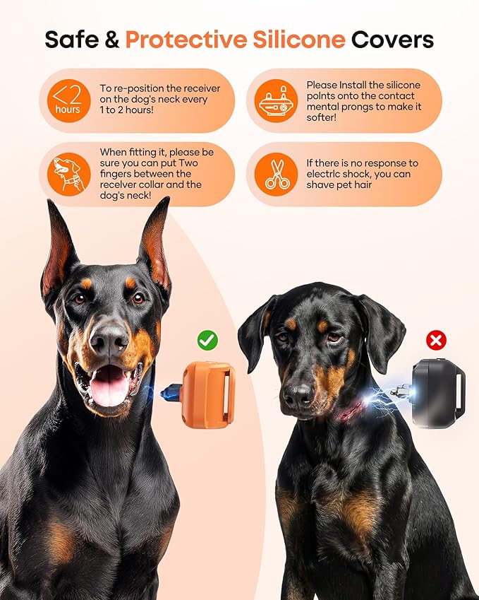 Jugbow Shock Collar for Dogs - 4200FT Dog Training Collar with Remote for 15-120lbs Medium Large Dog, with LED Light IPX8-Waterproof Rechargeable E-Collar with Beep (1-3), Vibration(1-3), Shock(0-16)