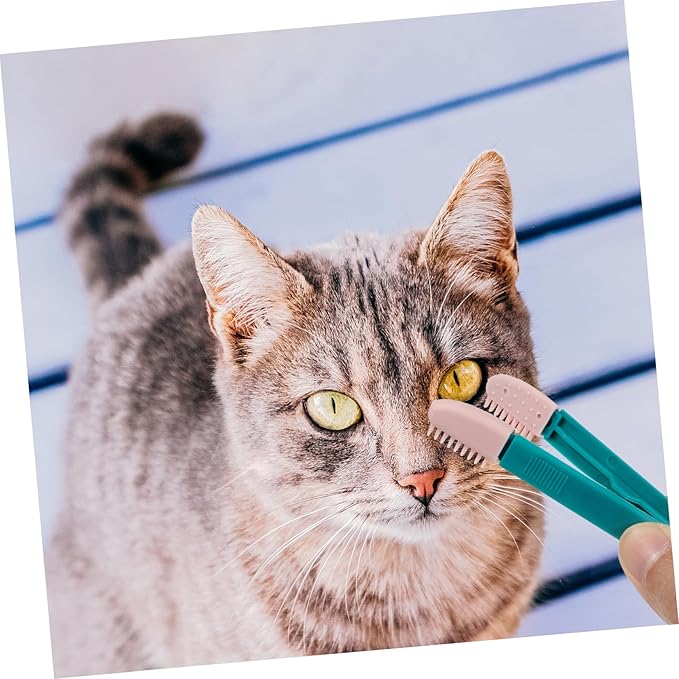 Yardwe 4pcs Cat Grooming Comb Lightweight Kitten Cleaning Brush for Tear Stains Dead Hair Ergonomic Design for Easy Combing Suitable for Long Haired Cats