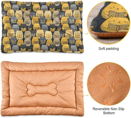 Dog Bed for Crate Washable Pet Sleep Pad, Cat Kennel Mat with Non-Slip Bottom, Soft Fluffy Supplies Pet for Dogs and Cats (24x18 inch)