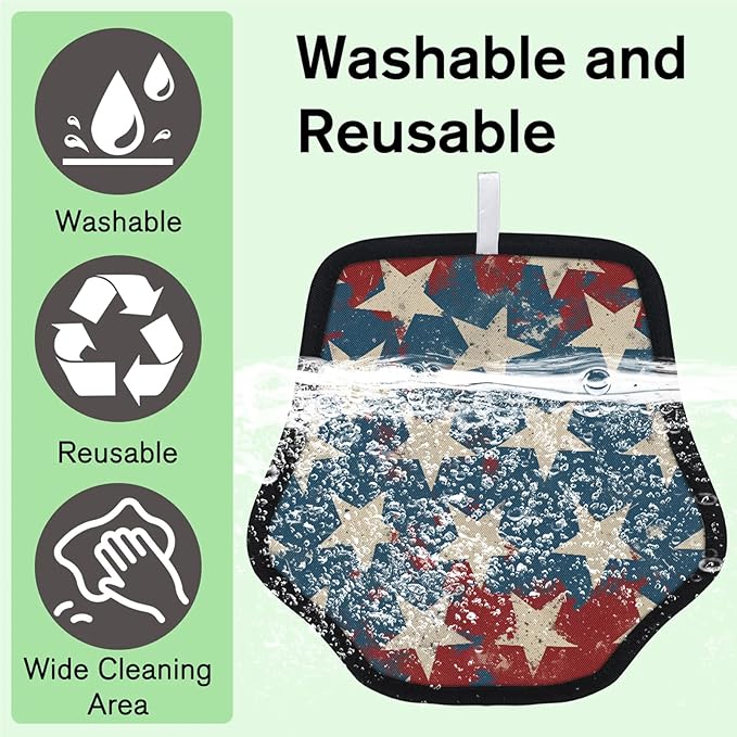 Stars Electrostatic Pet Hair Removal Glove for Cats & Dogs - Reusable Grooming Mitt for Couch, Carpet, Car Seat & Laundry - Large 9x9 Inch