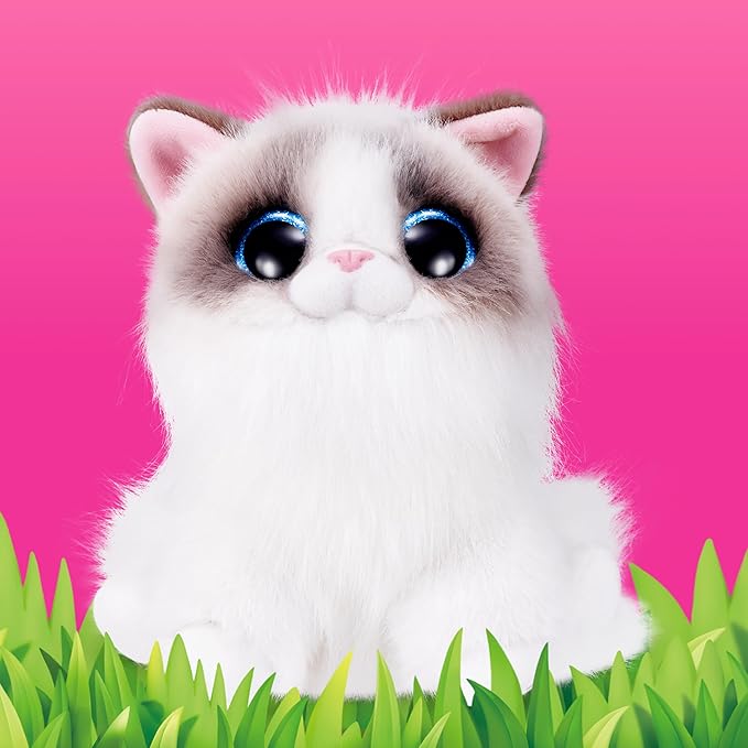 Pets Alive Smitten Kittens Series 2 (Ragdoll) by ZURU – Interactive Plush Cat Toy with 10 Sounds, Surprise Unboxing, Soft Collectible Pet for Ages 3+