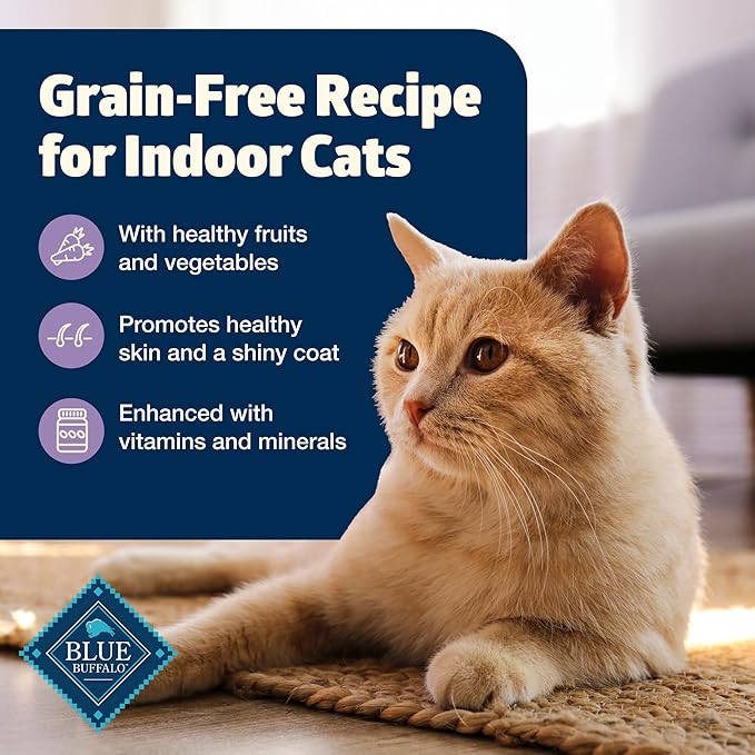 Blue Buffalo Freedom Grain-Free Adult Wet Cat Food, Complete & Balanced Nutrition for Indoor Cats, Made with Natural Ingredients, Chicken Recipe, 3-oz. Cans (24 Count)