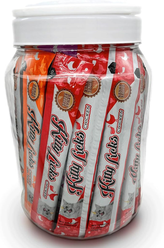 Rena's Recipe Kitty Licks Chicken Barrel (60 Tubes)