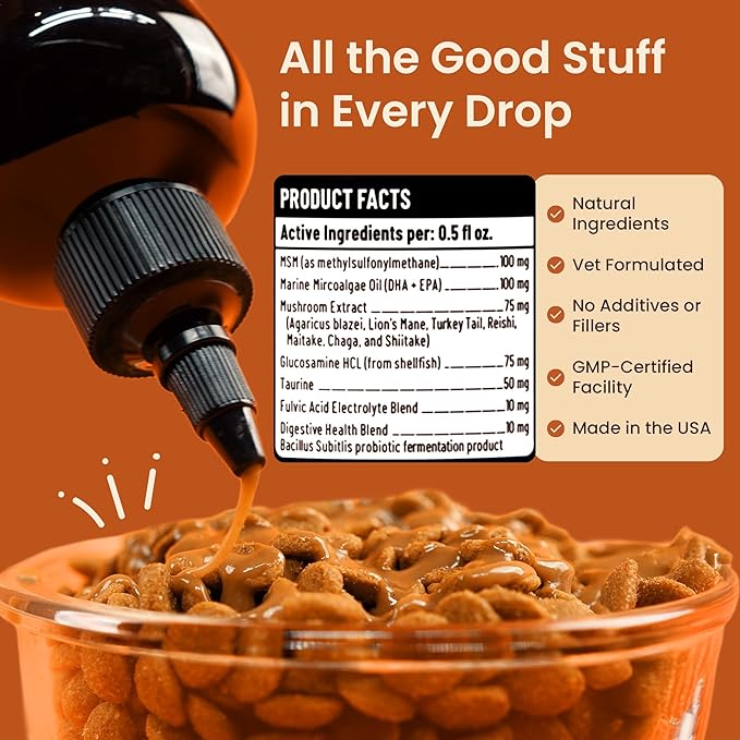 Everyday Dog Gravy - Premium Wet Dog Food Gravy Toppers for Dry Food – Tasty & Nutritious with Essential Vitamins and Supplements – Hip and Joint Supplement (Bacon)
