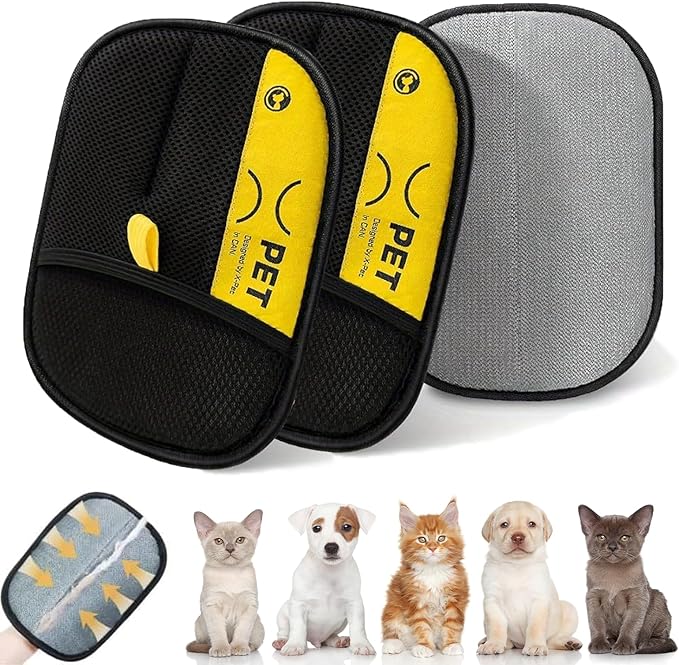Pet Hair Static Removal Glove Upgrade Pet Double Grooming Gloves Reusable Electrostatic Cat Dog Hair Remover Home Cleaning (2)