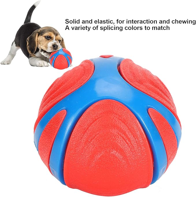 Puppy Chew Toy Solid Dog Balls, 3.5 Inch Bite Trainer Ball - Durable Flexibility, Interactive Pet Chewing Supplies for Anxiety Relief
