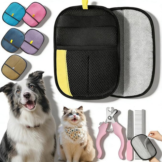 Pet Hair Removal Glove, 2026 Upgraded Electrostatic Pet Hair Remover Glove for Dogs & Cats, 2 Pack Reusable & Washable Magic Brush Tool, Lightweight Portable for Couch, Carpet, Bed (1Pcs)