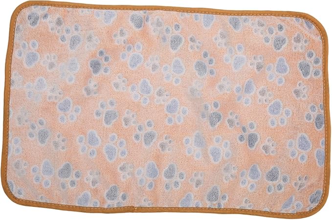 3Pcs Dog Paw Print Fleece Blanket, Pet Warm Sleep Mat, Coral Fleece Soft Dog Blanket with Cute Paw Design, Bite Resistant Pet Supplies for Dogs Cats Small Animals (25.5cm)