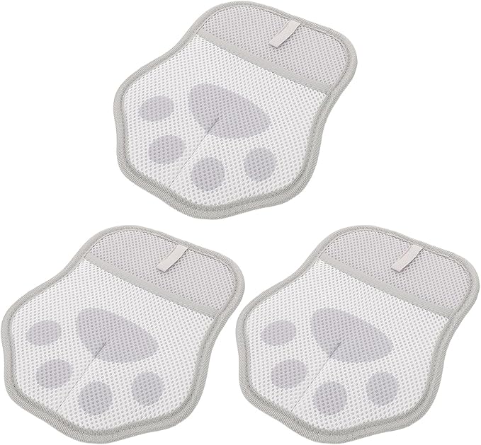 Luxshiny 3pcs Pet Hair Remover Gloves Electrostatic Grooming Gloves for Cats and Dogs Hair Removal Mitts for Indoor Use Gray