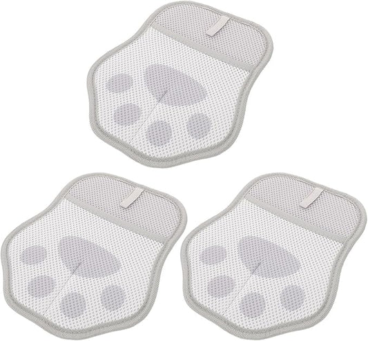 Luxshiny 3pcs Pet Hair Remover Gloves Electrostatic Grooming Gloves for Cats and Dogs Hair Removal Mitts for Indoor Use Gray