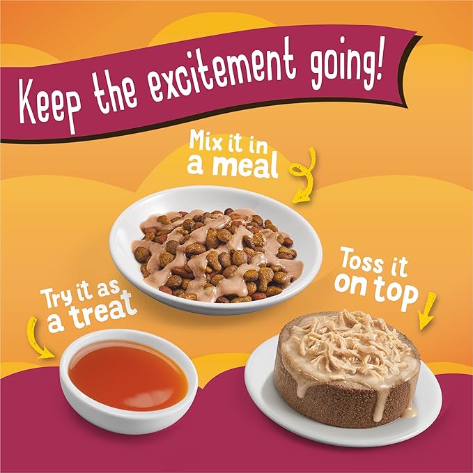 Purina Friskies Poultry Faves Lickable Cat Food Topper Variety Pack - 24 ct. Box