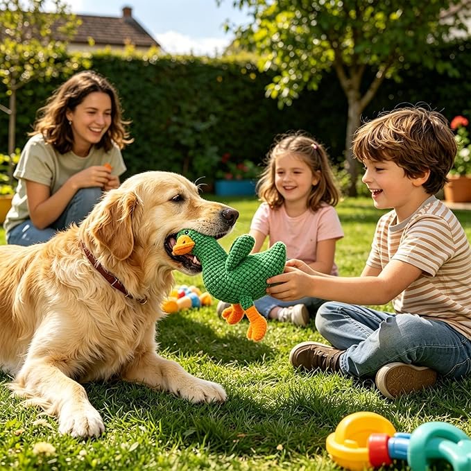 Squeaky Dog Toys | Duck Interactive Pet Supplies Chew with Sound for Puppy Play - Small Medium Large Breed Home Travel Daily Outdoor