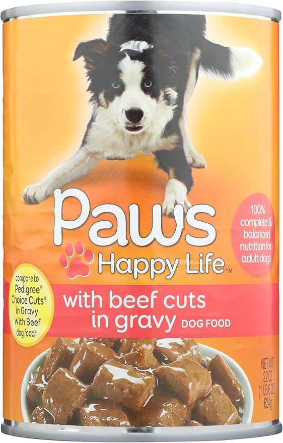 Happy Life Beef Cuts in Gravy, 22 Ounce
