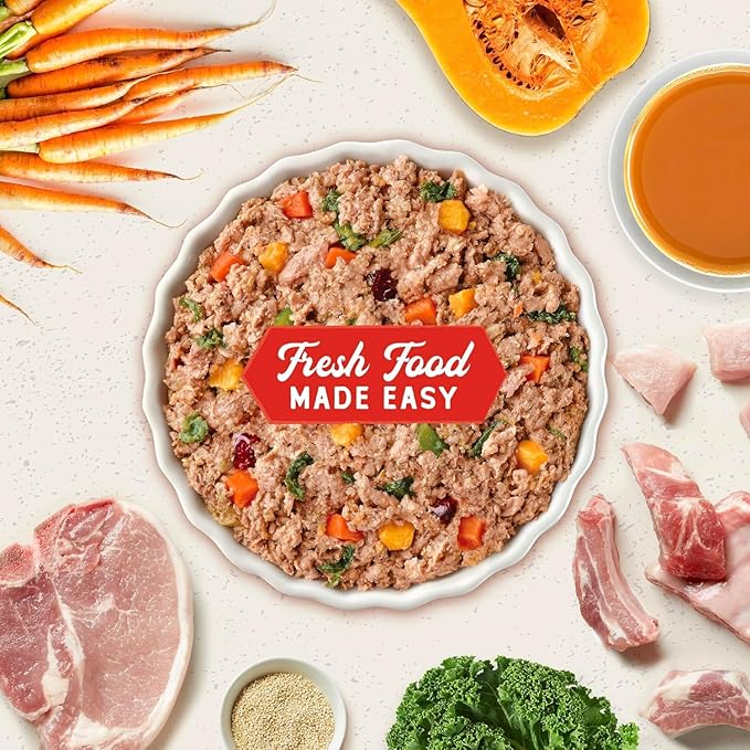 Stella & Chewy's FreshMade Frozen Fresh High Protein Pork & Quinoa Dog Food, 16-oz Pouch (Pack of 4)