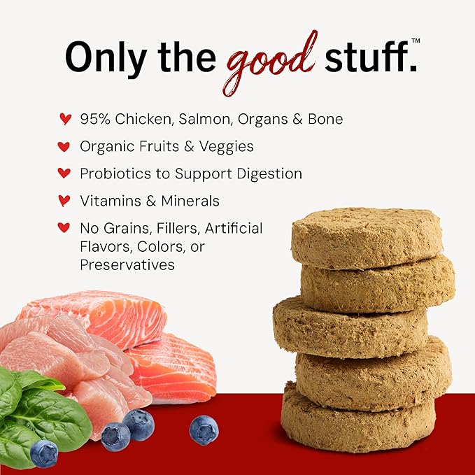 Stella & Chewy's Freeze Dried Raw Dinner Patties – Crafted for Puppies – Grain Free, Protein Rich Perfectly Puppy Chicken & Salmon Recipe – 14 oz Bag