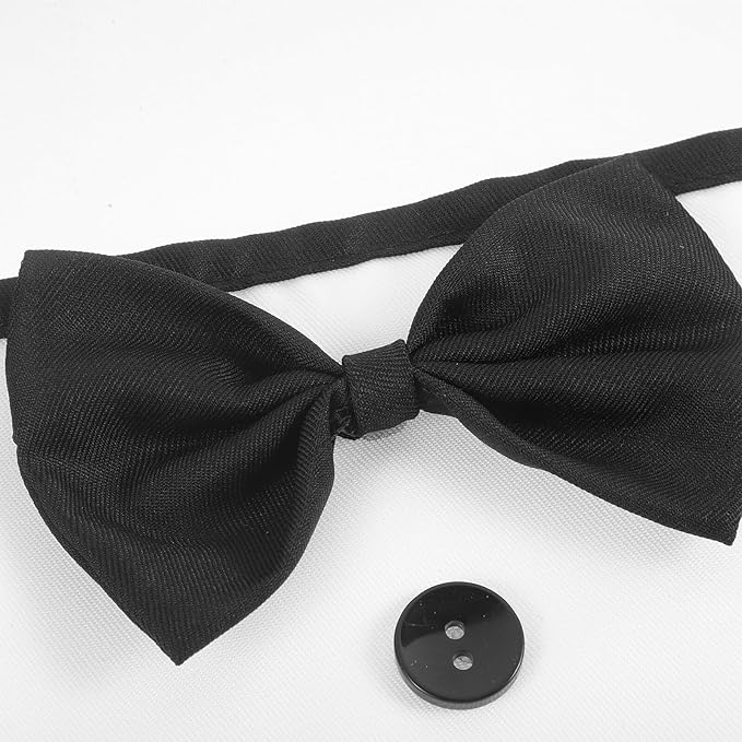 Formal Dog Bandana with Bowtie Collar Large Size Pet Scarf for Wedding Day and Party Supplies Stylish Dog Necktie