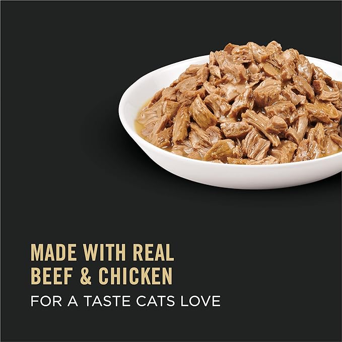 Purina Pro Plan High Protein Cat Food Wet Gravy, Beef and Chicken Entree - (Pack of 24) 3 oz. Pull-Top Cans