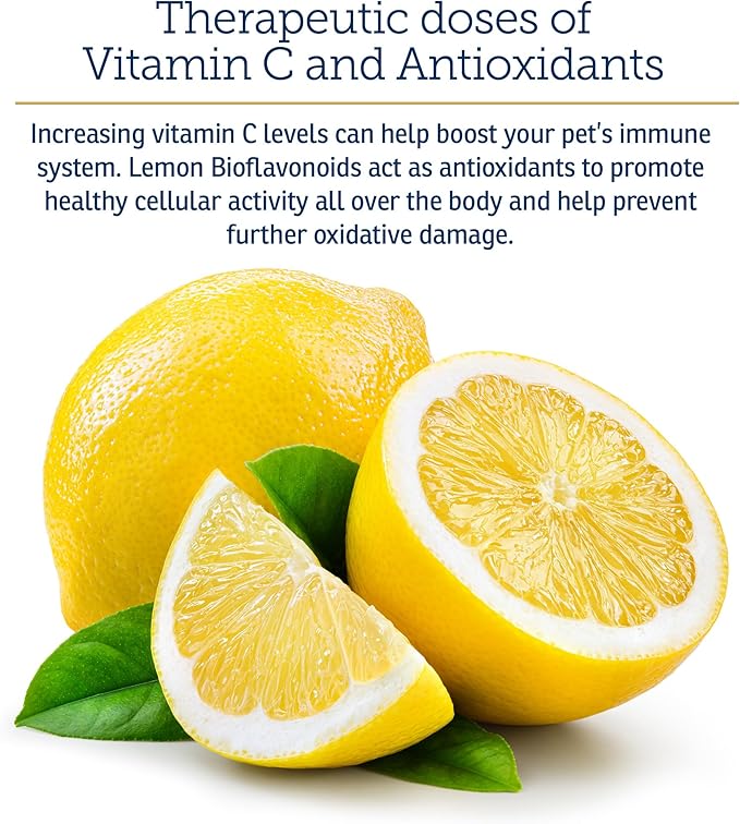Rx Vitamins Bio-C - Vitamin C for Dogs and Cats - with Lemon Bioflavonoids for Allergy Relief - Immune Support Supplement - Promotes Healthy Coat and Skin - Joint Supplement - 4 oz