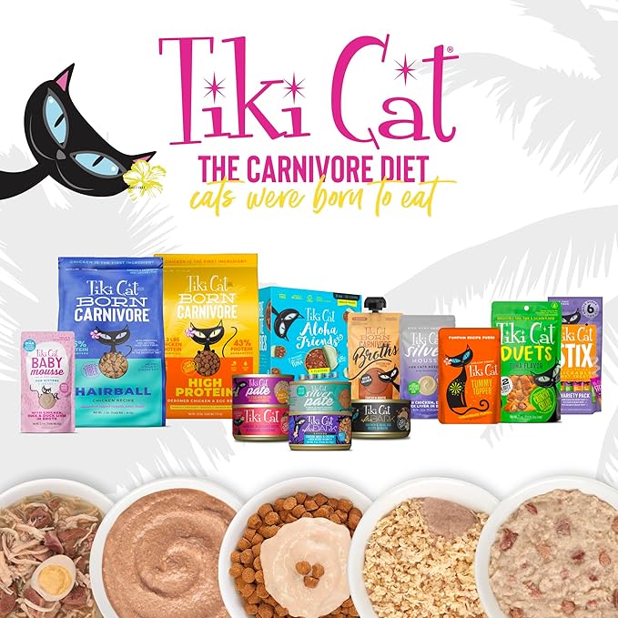 Tiki Cat Silver Mousse Wet Cat Food, Tuna, Mackerel & Pumpkin in Broth, 2.8 oz. Pouch (12 Count)