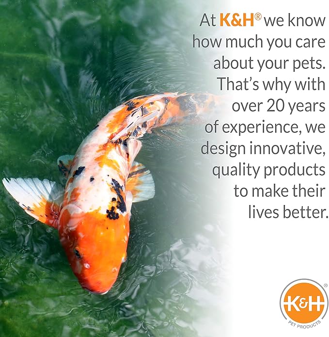 K&H Pet Products Pond Heater for Outdoor Ponds with Fish, Deluxe Thermo-Pond Perfect Climate Deicer, Winter Oxygen Exchange for Live Fish, Thermostatically Controlled, Safety Listed - 9in 1500W