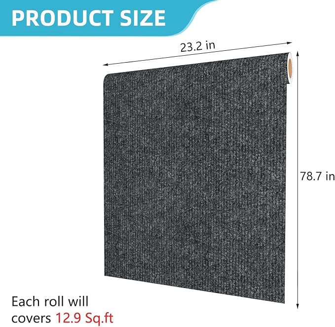 Decotalk 23.6"x78.7"Cat Wall Scratcher Adhesive Cat Scratch Furniture Protector Wall Scratching Pad for Indoor Cats DIY Climbing Scratcher Couch Protector Cats Scratching Mat Pad for Couch Corner