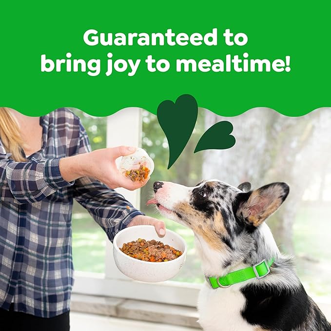 Greenies Smart Topper High Protein Wet Mix-in for Dogs, Chicken, Green Beans, and Sweet Potatoes Recipe & Beef, Peas, and Carrots Recipe Variety Pack, 8 Trays of 2 oz.