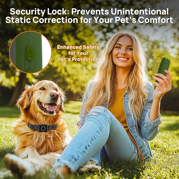 Wireless Dog Fence System: Electric Fence for Dogs 4-in-1 Dog Training Collar with Remote, Bark Control, Status Monitor Waterproof Electric Fence for Medium Large Dogs Outdoor Use