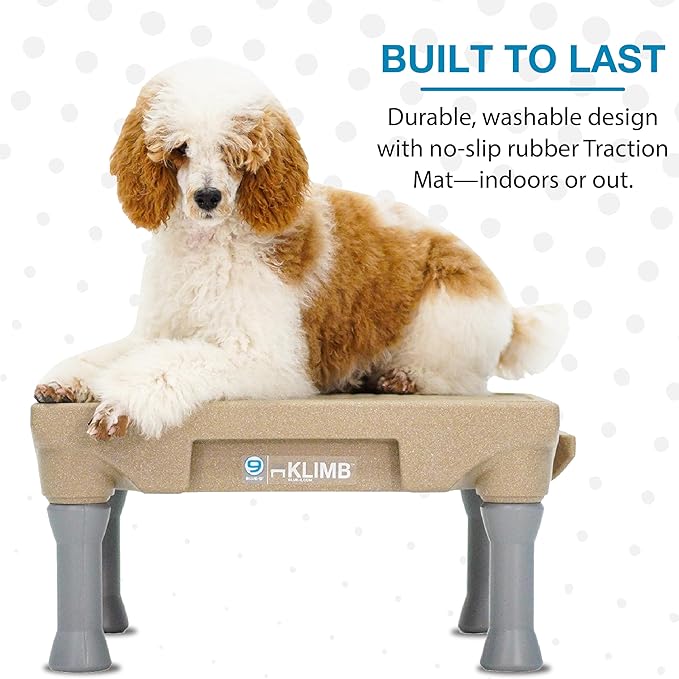 Blue-9 Happy Dog Starter Bundle with KLIMB Dog Training Platform & Traction Mat and Inspire Training Treat Pouch & Training Treats, Tan